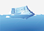 手绘冰山浮冰png免抠素材_新图网 https://ixintu.com 冰山 大海 浮冰 海面 蓝色 手绘 冰山一角