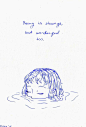 Being is strange, but wonderful too. (Simple beautiful art)