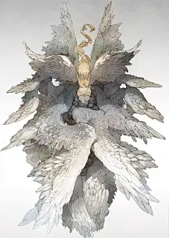 出水ぽすか，翅膀