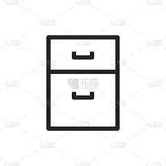 文件柜图标矢量插图