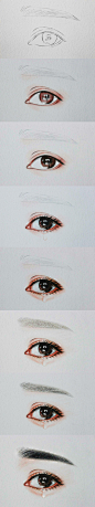 彩铅手绘眼睛的参考画法