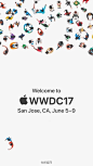 本周推荐壁纸：苹果WWDC 2017 邀请函壁纸！如有更高清的版本，将会随时更新。无水印版本获取方式，在微信公众号搜：威锋网 ，回复关键词：WWDC ​​​​