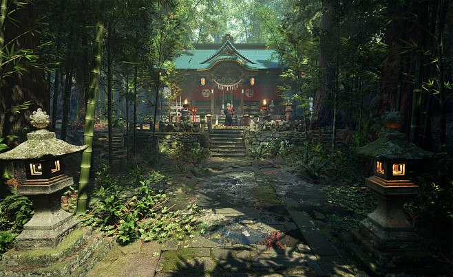 UE4 Japanese Shrine,...