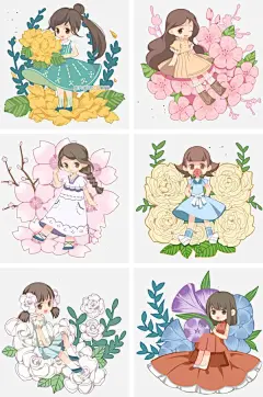 春分人物插画合集图片大小2000x3020px 图片尺寸4.51 MB 来自PNG搜索网 pngss.com 免费免扣png素材下载！春分植物#粉色的鲜花#黄色的鲜花#卡通手绘#立春鲜花#漂亮的小女孩#