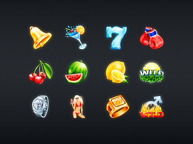 Icons for slot machi...