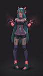 Cyber candy girl - Lim3 chan tutorial, Gui Guimaraes : here is Lim3 chan, a new cyber candy girl that I've created for my latest fully voiced process tutorial!<br/>You can check the sample by scrolling down and get the full tutorial on my Gumroad pa