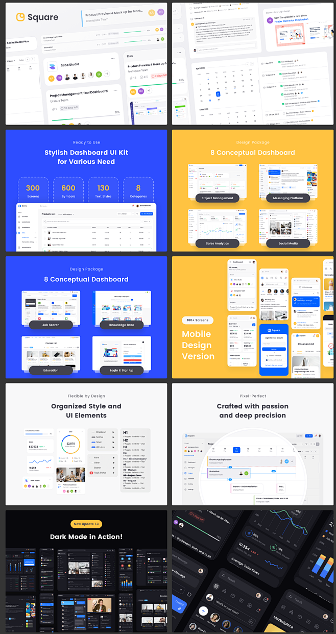 Square Dashboard UI ...