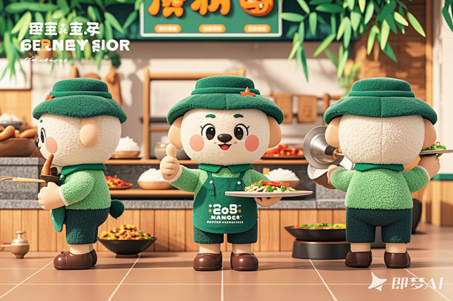 餐饮品牌IP设计，要求要有正面，侧面，，...
