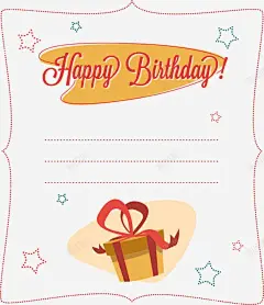 生日贺卡信纸高清素材 平面电商 创意素材 png素材