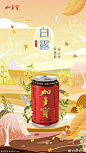 二十四节气白露海报设计【品牌】