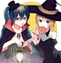 miku＆Rin~  Happy Halloween！给糖 or 捣蛋？（可放大）#初音未来# #镜音玲# #二次元# #万圣节#