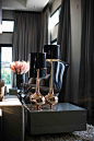 I love the cluster of lamps on one end table. Eric Kuster Metropolitan Luxury Book II, Photo's by Paul Barbera.: