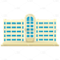 矢量-学校建筑元素