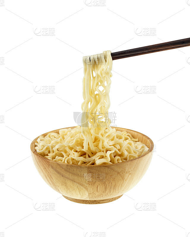 方便面在一碗木筷子