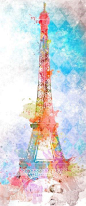 多彩巴黎铁塔