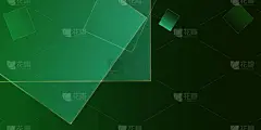 绿色商业框架与黄金方块。三维抽象多边形方块盖。翡翠豪华壁纸。新年灿烂的背景。银质皇家地理海报。天鹅绒