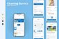 清洁服务移动应用APP UI KIT (FIG,PSD,SKETCH,XD)
