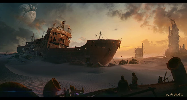 Rusty world - Moon and sand, Vladimir Manyukhin : Rusty world - Moon ...