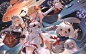 Anime 2400x1500 anime anime girls Genshin Impact Lumine (Genshin Impact) Shenhe (Genshin Impact) Paimon (Genshin Impact)