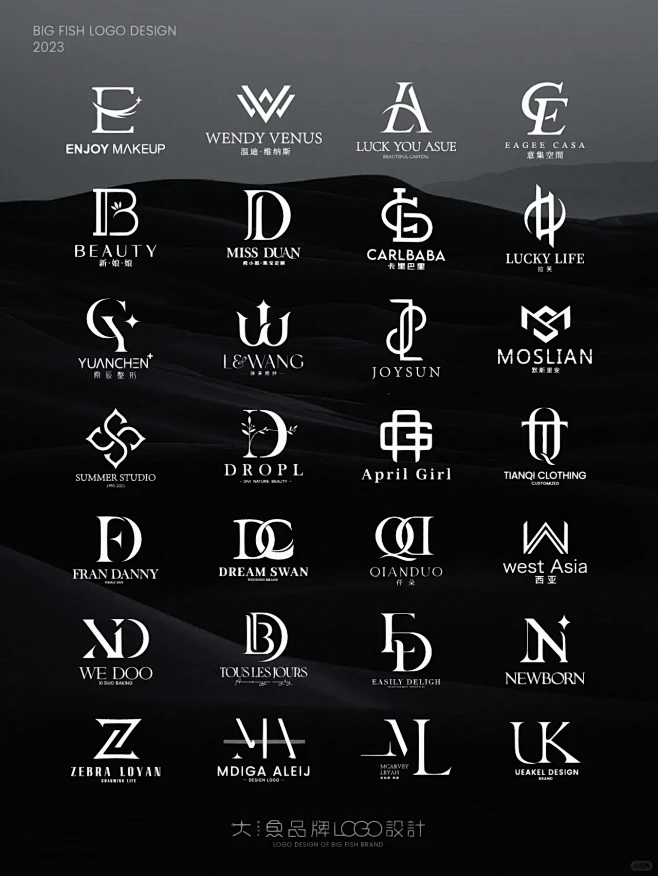 简约高级感的字母LOGO这样设计太绝了！-花瓣网