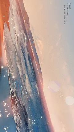 天空，海边，少年，和唐先生。周末好，送给你们九张甜味的壁纸！/ 自绘。 ​​​​