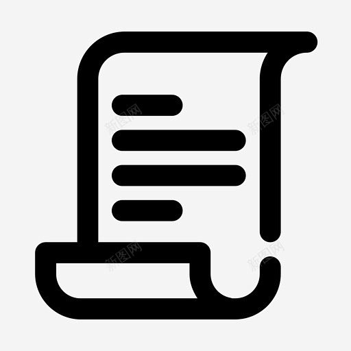 发票单据纸张图标 免费下载 页面网页 平面电商 创意素材