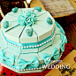 清新蓝色 个性喜糖盒蛋糕 创意婚庆用品 爱慕婚品正品 DGB01