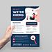 Company Job Hiring Flyer Advertisement - Design Template Place : Company Job Hiring Flyer Template designed for exclusively employer who are looking for a new talent or team member.