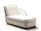 Upholstered leather Chaise longue ADMIRAL | Chaise longue by Caroti