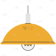 扁平-家居生活贴纸-SVG-电灯