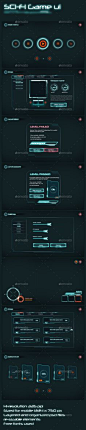 科幻游戏UI套件该UI套件包含创建下一个游戏项目所需的大多数屏幕。 科幻风格使游戏更具吸引力