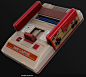 Famicom, Eugene Gevalun : The family computer. Made entirely in Zbrush using various technics. BPR render passes compose for top pictures and Keyshot for gamepads.