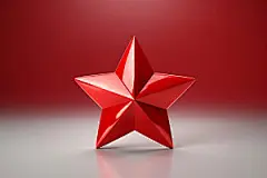 五角星立体3D元素