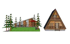 现代木屋SU模型