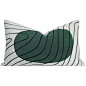 轻奢简约现代样板间床头卧室沙发绿色条纹绣花方枕靠包靠垫抱枕-淘宝网