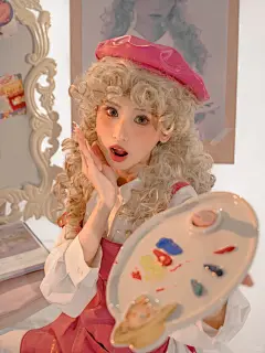 《小画家》五彩斑斓的白 | 插画感少女写真 - 小红书