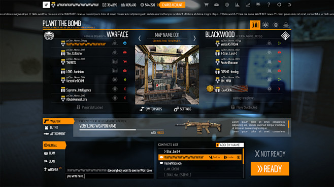 WARFACE : UI for an ...