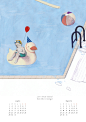 children Birthday ILLUSTRATION  calendar sad present party