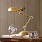 Broome Ant 铜制可调节书桌灯-美式灯具-书桌灯,书房灯具,书房灯饰,可调节书桌灯,铜质书桌灯-Harbor House家居