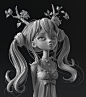 Druid Girl | Sculpt, Alina Makarenko : Druid Girl with deer antlers is my own character. Digital 3D Speed Sculpt of a cartoon Forest Girl from concept to sculpt in Zbrush. <br/>Follow me ↴ <br/>• <a class="text-meta meta-link" rel