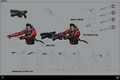 2#Paragon# 原创 游戏《虚幻争霸》烈焰枪手 双爆 角色设计系列图。 
角色介绍请看官网：http://ep.qq.com/zlkdatasys/heros/twinblast.html
大图请进入我的A站主页寻找 https://www.artstation.com/openanewworld