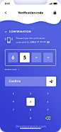 手机验证登录界面设计 2FA Code Verification iOS App 每日UI源文件分享 :  