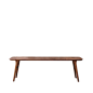 纯实木原木 凳子 两人凳 长方凳 明心系列素元木作设计师品