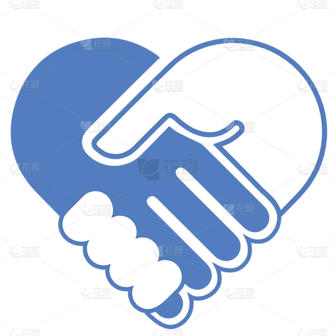 ICON-矢量爱心握手公益图标3素材-花瓣网