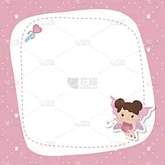 贺卡与可爱的仙女。