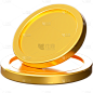 3D立体金币元素