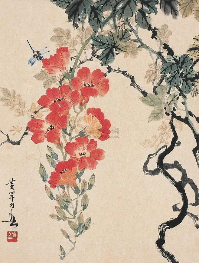 【岭南名家黄幻吾花鸟画作品欣赏】-花瓣网