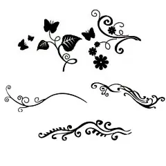 藤蔓花边简笔画,藤蔓,花边简笔画,藤蔓简笔画,高清图片,素材免费下载 - 绘艺素材网