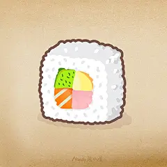 #手机壁纸# 美食壁纸-都是寿司