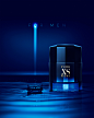 Advertising  blue bottle commercial night perfume Photography  product